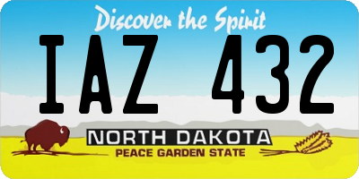 ND license plate IAZ432