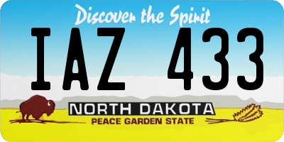 ND license plate IAZ433