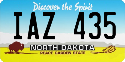 ND license plate IAZ435