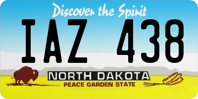 ND license plate IAZ438