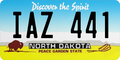 ND license plate IAZ441