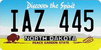 ND license plate IAZ445