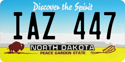 ND license plate IAZ447