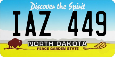 ND license plate IAZ449