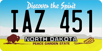 ND license plate IAZ451