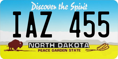 ND license plate IAZ455
