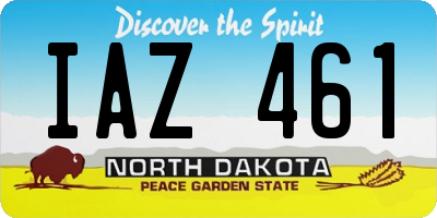 ND license plate IAZ461