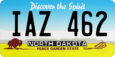 ND license plate IAZ462