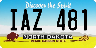 ND license plate IAZ481