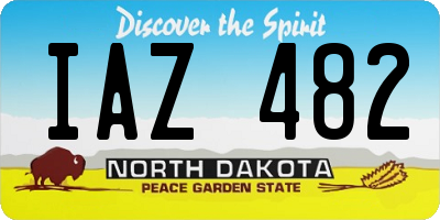ND license plate IAZ482