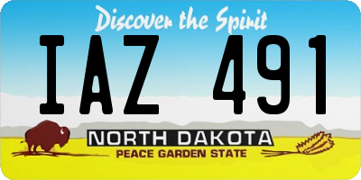 ND license plate IAZ491