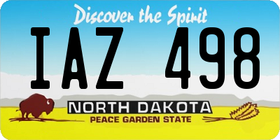 ND license plate IAZ498