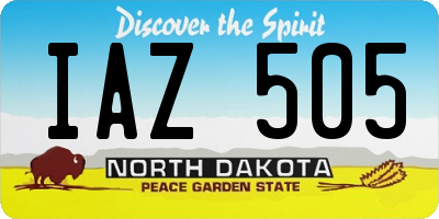 ND license plate IAZ505