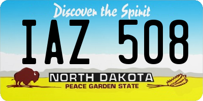 ND license plate IAZ508