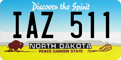 ND license plate IAZ511