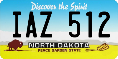 ND license plate IAZ512