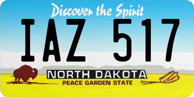 ND license plate IAZ517