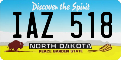 ND license plate IAZ518