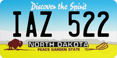 ND license plate IAZ522