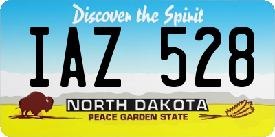 ND license plate IAZ528