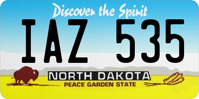 ND license plate IAZ535