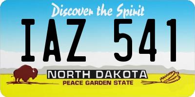 ND license plate IAZ541