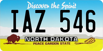 ND license plate IAZ546