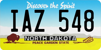 ND license plate IAZ548