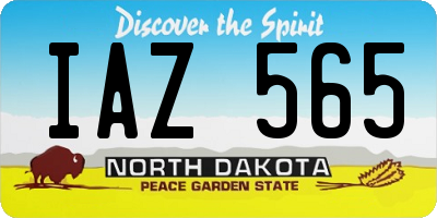 ND license plate IAZ565