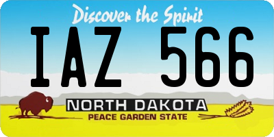 ND license plate IAZ566