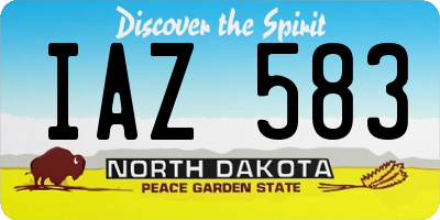 ND license plate IAZ583