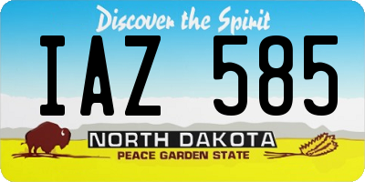 ND license plate IAZ585