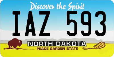 ND license plate IAZ593