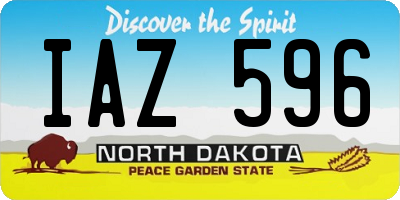 ND license plate IAZ596