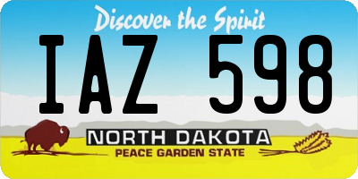 ND license plate IAZ598