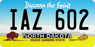 ND license plate IAZ602