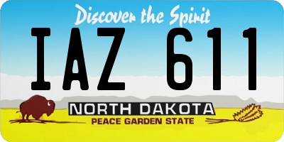 ND license plate IAZ611