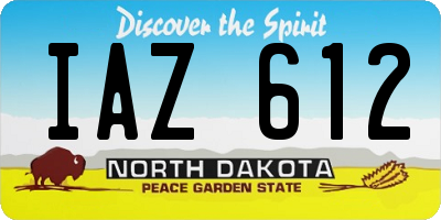ND license plate IAZ612