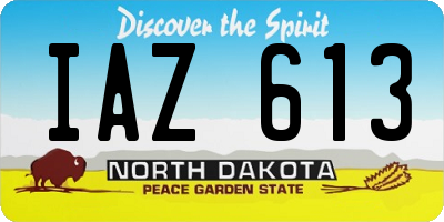 ND license plate IAZ613