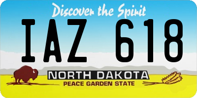 ND license plate IAZ618