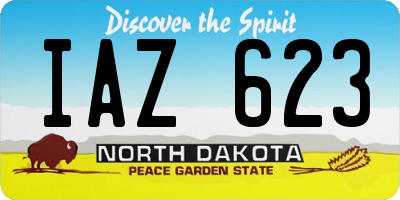 ND license plate IAZ623