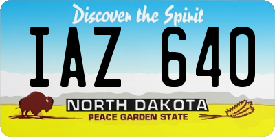 ND license plate IAZ640
