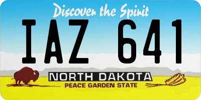 ND license plate IAZ641