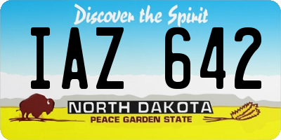 ND license plate IAZ642
