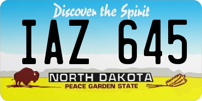 ND license plate IAZ645