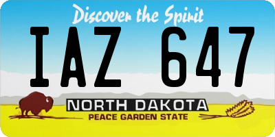ND license plate IAZ647