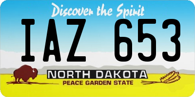 ND license plate IAZ653