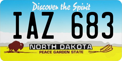 ND license plate IAZ683