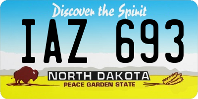 ND license plate IAZ693