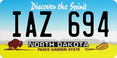 ND license plate IAZ694